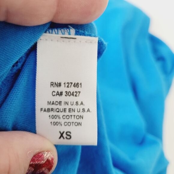 Wildfox‎ Ocean Blue Signant Seal Laurel Wreath Print Lightweight Top - Picture 6 of 8